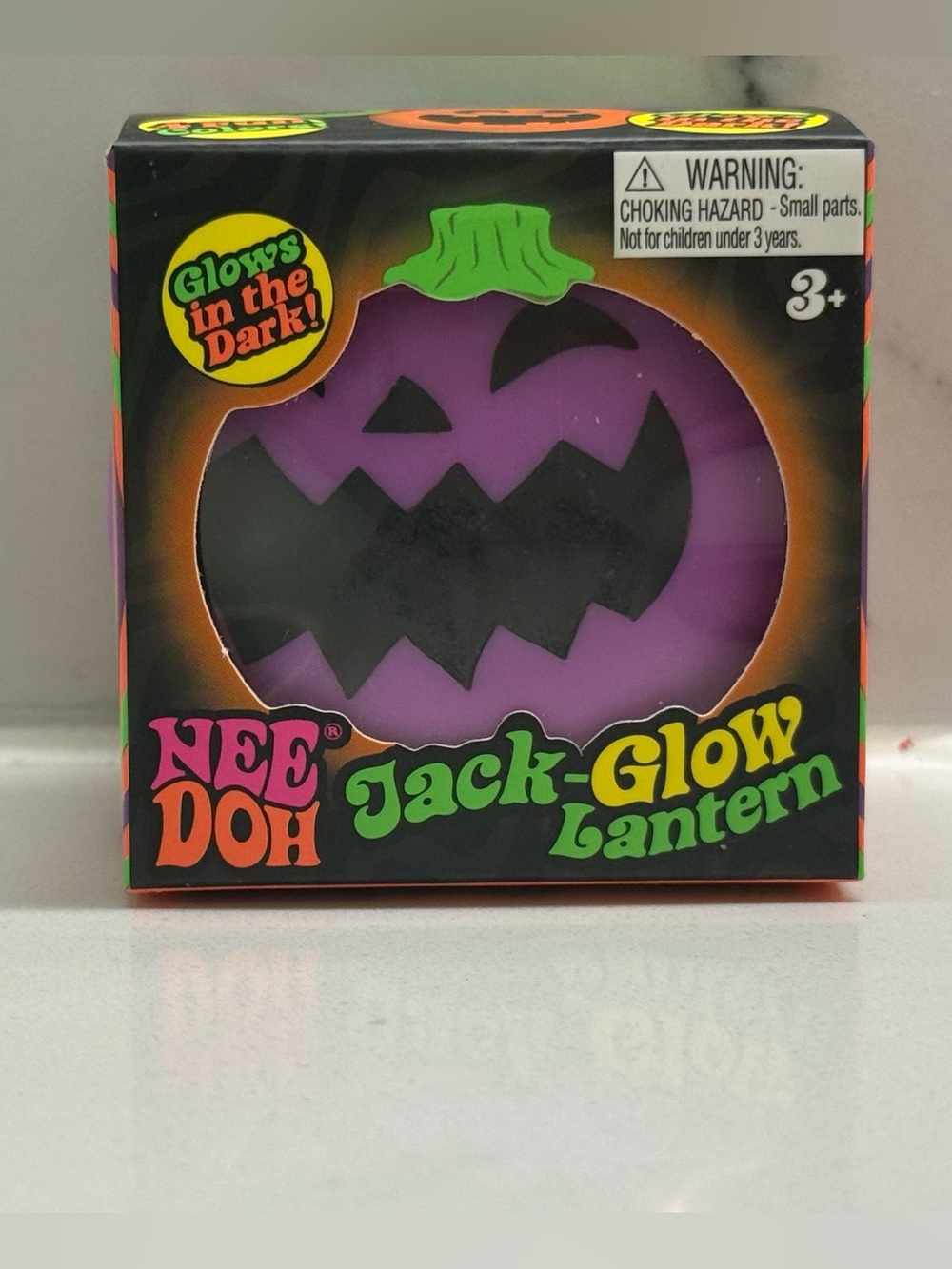 NEE DOH Jack-Glow Lantern - Purple Glow In the Dark Pumpkin